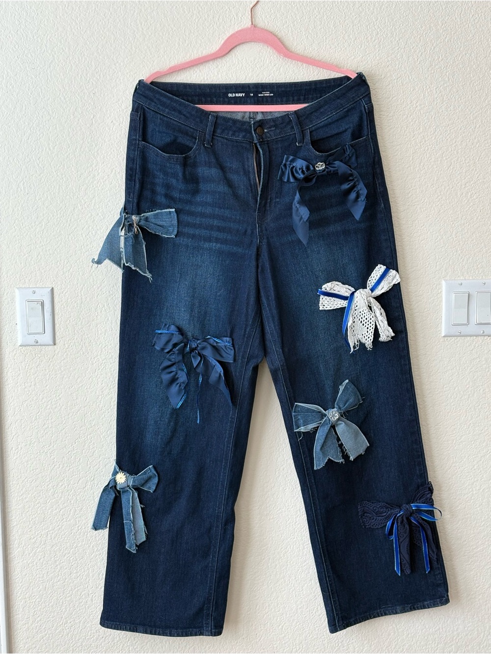 Old Navy Dark Blue Hand Embellished Women’s Jeans